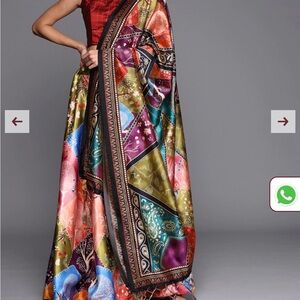 Colorful Geometric Sari and lehenga choli